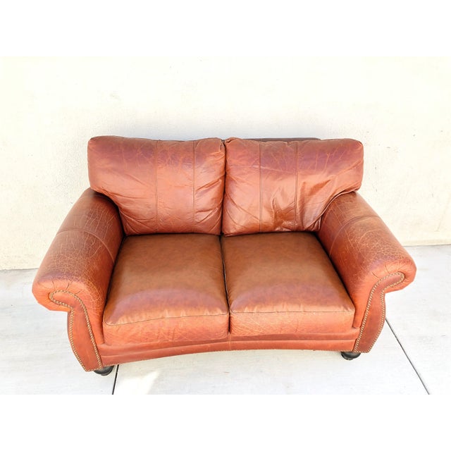 Vintage Rapallo Italian Leather Sofa Chairish