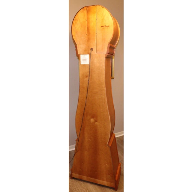Brown Howard Miller Curved Front Grandfather Clock (Model 610-934) For Sale - Image 8 of 18
