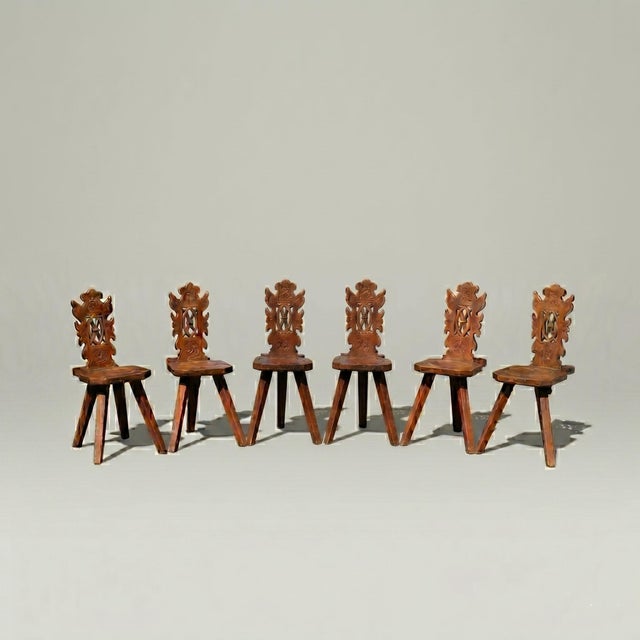 Neo-Renaissance Style Chairs in Carved Walnut, 1900s, Set of 6 For Sale - Image 18 of 18