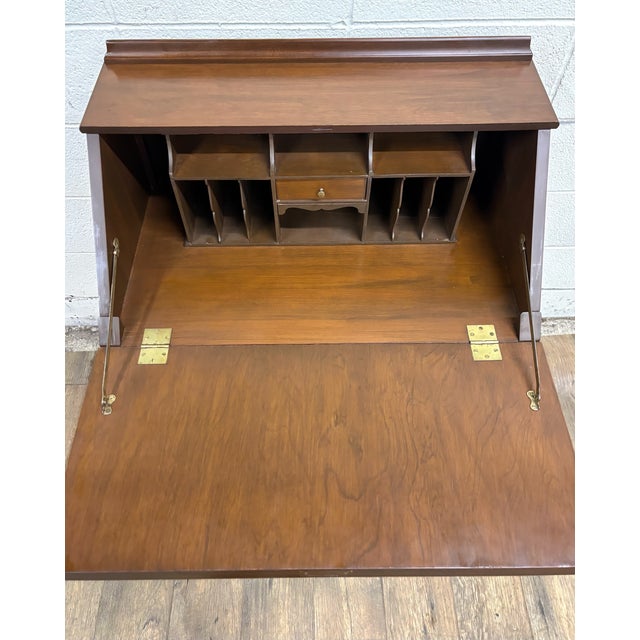 Antique French Louis XVI Style Secretary Slant Top Drop Front Petite Desk For Sale - Image 9 of 15