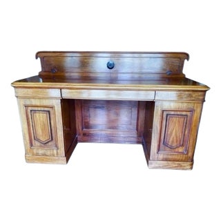 Victorian Twin Pedestal Sideboard in Mahogany For Sale