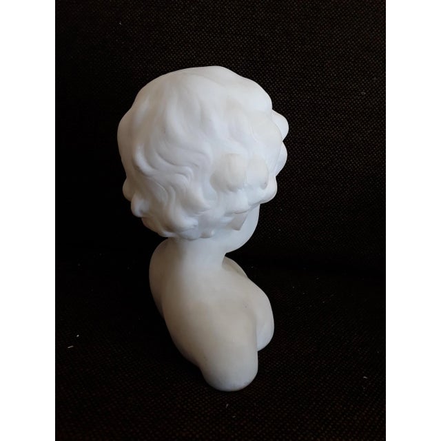 Antique Alabaster Bust of Boy from Kochendörfer Munich For Sale - Image 6 of 8