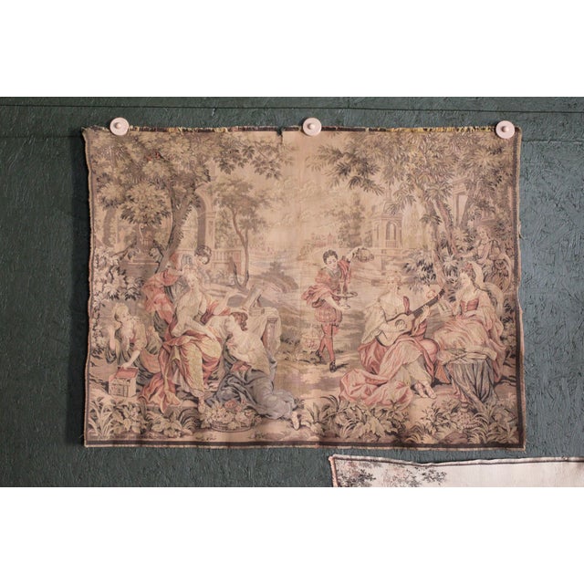 Antique 1920s or Earlier Garden Scene Tapestry in the Style of Rubens For Sale - Image 10 of 12