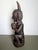 Vintage African Wooden Horned Figure Sculpture Tribal Art Hand Carved Wood Statue, 1970 For Sale - Image 4 of 9