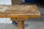 Early 20th Century Vintage French Inspired Weathered Reclaimed Oak Farmhouse Peg Leg Bench Seat 68" For Sale - Image 5 of 15