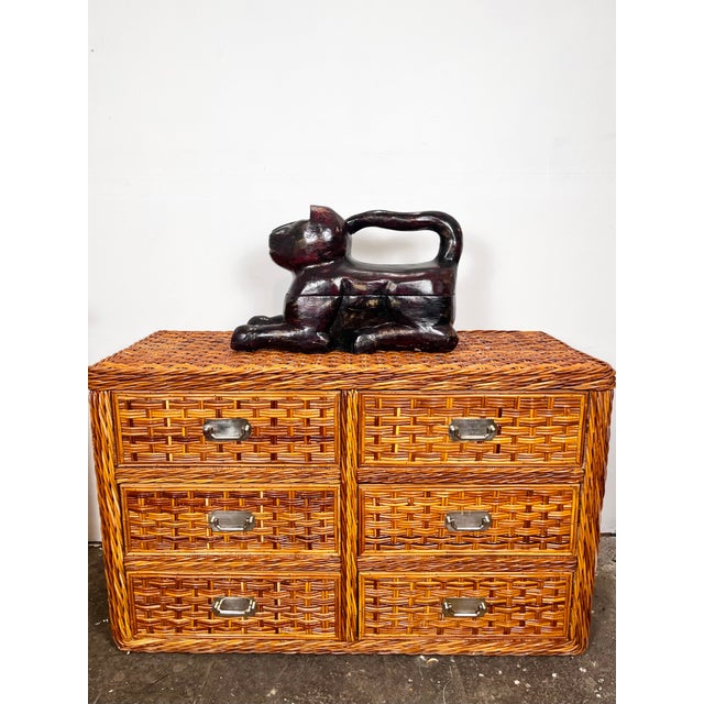 Vintage Large Carved Wood Cat Statue For Sale - Image 10 of 10
