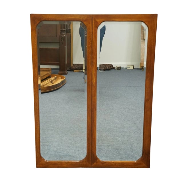 Wood Thomasville Furniture Mystique Collection Asian Chinoiserie 43x33" Double Mirror for Queen Size Pier Group 23311-205 For Sale - Image 7 of 7