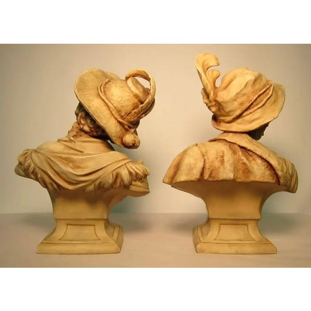 Figurative Late 19th Century Porcelain Busts - A Pair For Sale - Image 3 of 6