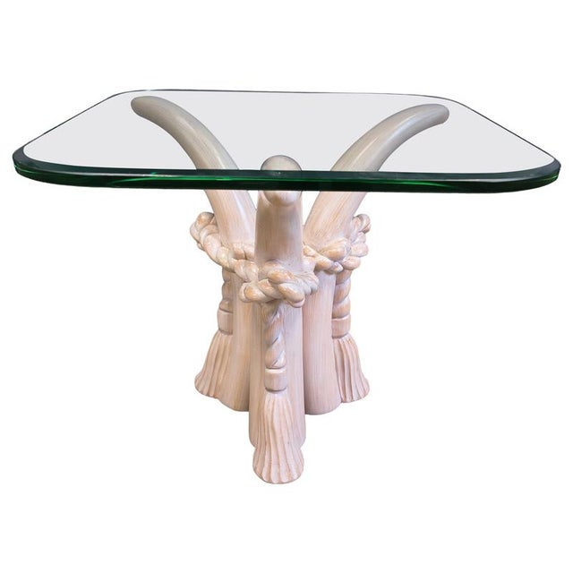 Vintage Faux Tusk Side Table from Sergio Longione, 1980s For Sale - Image 12 of 12