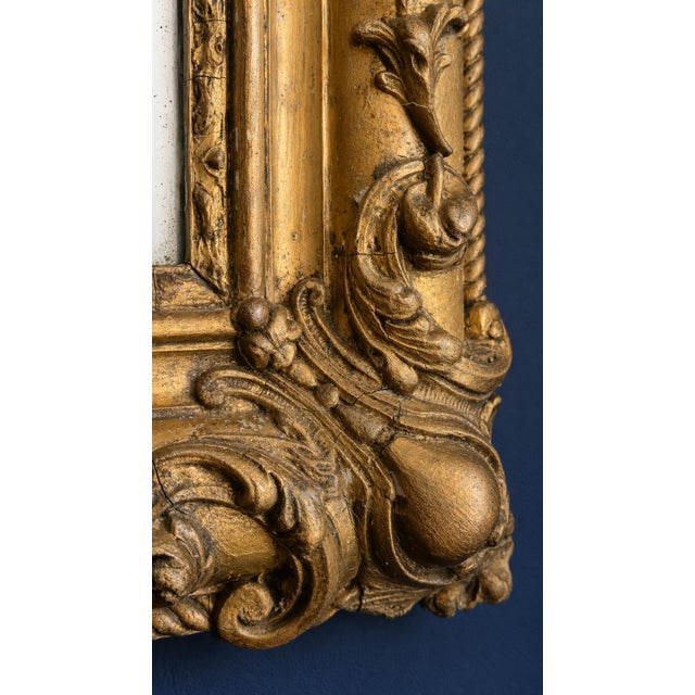 French Napoleon III Mirror in Wood and Gilded Stucco, 1800s For Sale - Image 5 of 7
