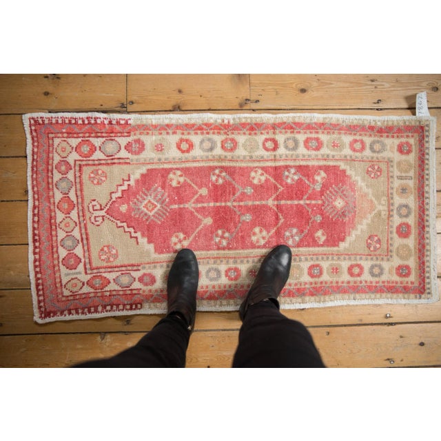 Vintage Distressed Oushak Rug Runner - 2'2" X 4'4" For Sale In New York - Image 6 of 9