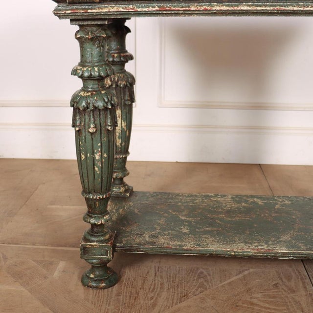 French Marble Top Pastry Table For Sale - Image 3 of 11