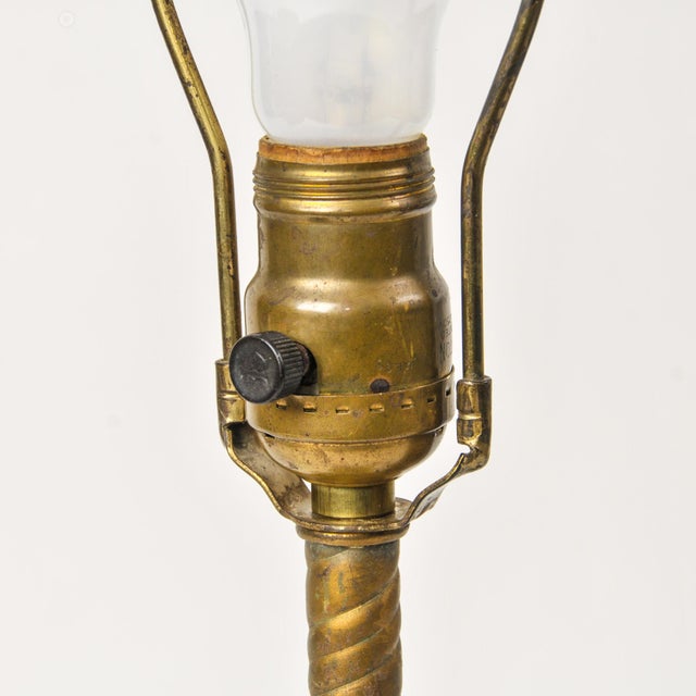 Antique Cherub Table Lamp With Handmade Limpet Shell Lampshade in the Style of Richard Hoosin For Sale - Image 10 of 14