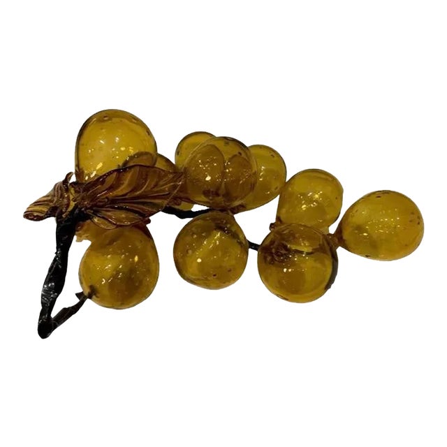 1980s Large Cluster of Murano Attributed Glass Grapes For Sale