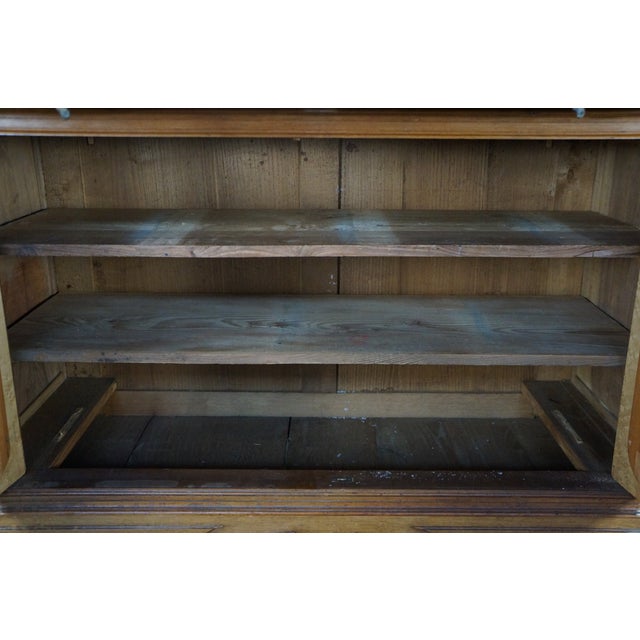 Antique Louis XV French Provincial Walnut Rouge Marble Buffet Sideboard Commode For Sale - Image 13 of 18