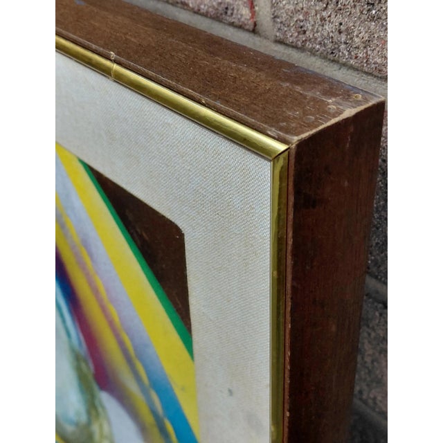 Framed Signed J. Akston "Untitled, 1975" Painting For Sale - Image 9 of 11