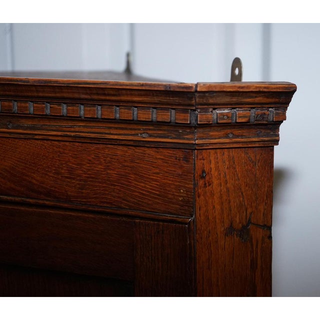 English Oak Hanging Corner Cabinet For Sale - Image 9 of 16
