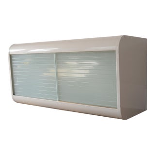 Vintage 1950s MCM Morton Kelvinator White Metal Short Kitchen Wall Cabinet For Sale