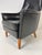 1960s Mid-Century Scandinavian Modern Black Leather High-Back Lounge Chair For Sale - Image 5 of 8