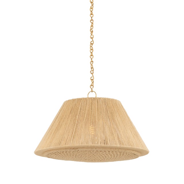 Hudson Valley Lighting Mystic 24 in. 1 Light Pendant in Aged Brass Finish For Sale