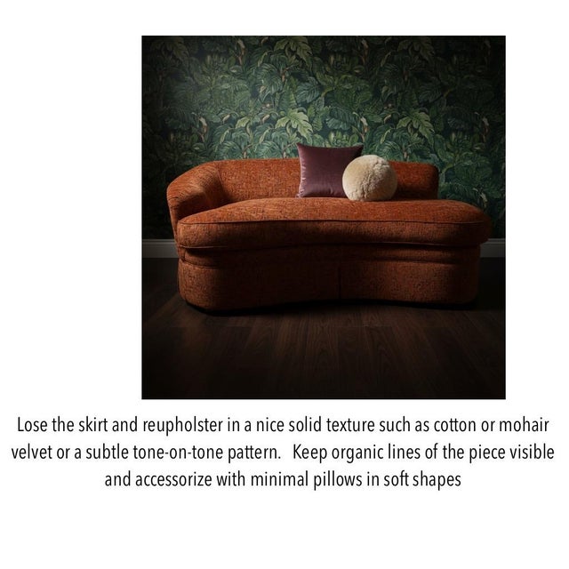 Sherrill Amoeba Shaped One Arm Sofa With Accent Pillows For Sale - Image 16 of 16