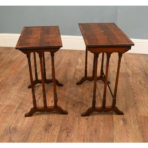 Edwardian Mahogany Occasional Tables, 1900s, 1890s, Set of 3 For Sale - Image 3 of 8