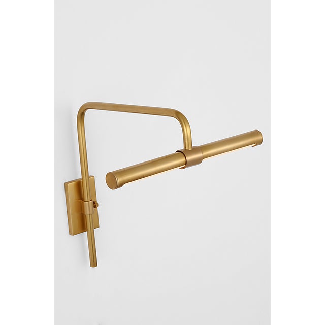 Visual Comfort Thomas O'Brien for Visual Comfort Signature Kidd 9" Frame Mount Picture Light in Hand-Rubbed Antique Brass For Sale - Image 4 of 14