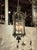 This Antique English Patinated Iron Lantern with Etched Glass is a unique and charming piece that showcases intricate...