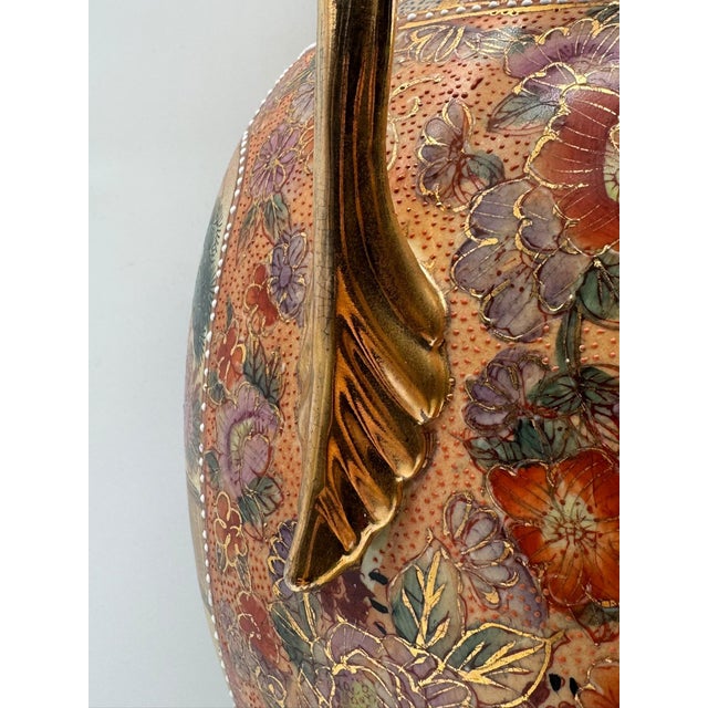 Antique Meiji Satsuma Floor Vase with Geisha Scenes and Gold Moriage, Japan, 1890s For Sale - Image 11 of 18