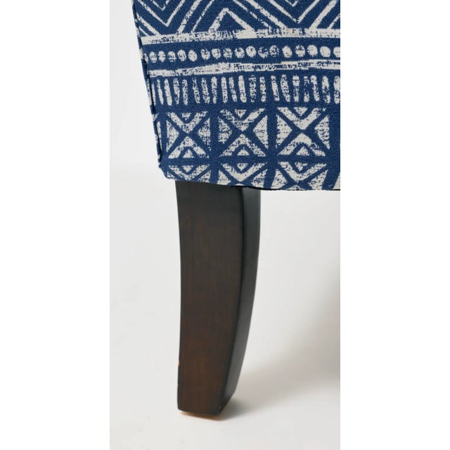 1990s Kathy Hilton's Personal Collection- Blue and White Armless Indoor/Outdoor Chair For Sale - Image 5 of 7