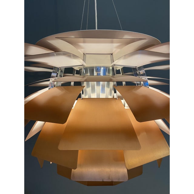 Copper Artichoke Hanging Lamp by Poul Henningsen for Louis Poulsen, 1972 For Sale - Image 8 of 14