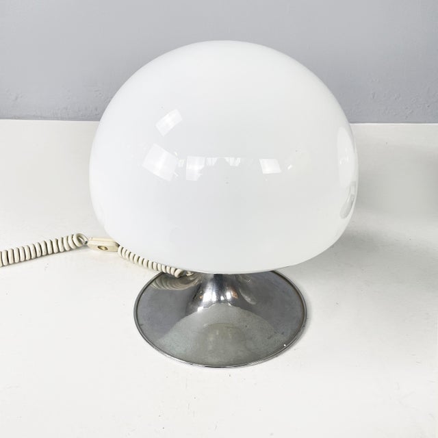 1970s Mid-Century Italian Mushroom Table Lamps attributed to Goffredo Reggiani for Reggiani, 1970s, Set of 2 For Sale - Image 5 of 14