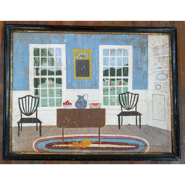 American 20th Century American Folk Out Outside Art Painting by Natalee Everett Goodman For Sale - Image 3 of 16