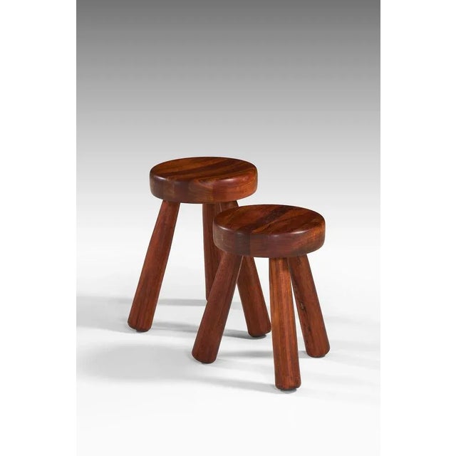1980s Small Stool in Jatoba Wood by Ingvar Hildingsson, 1980s For Sale - Image 5 of 7