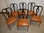 Six 1950s italian chippendale-style chairs six beechwood chairs with black-stained backs faux leather seats, restored some...