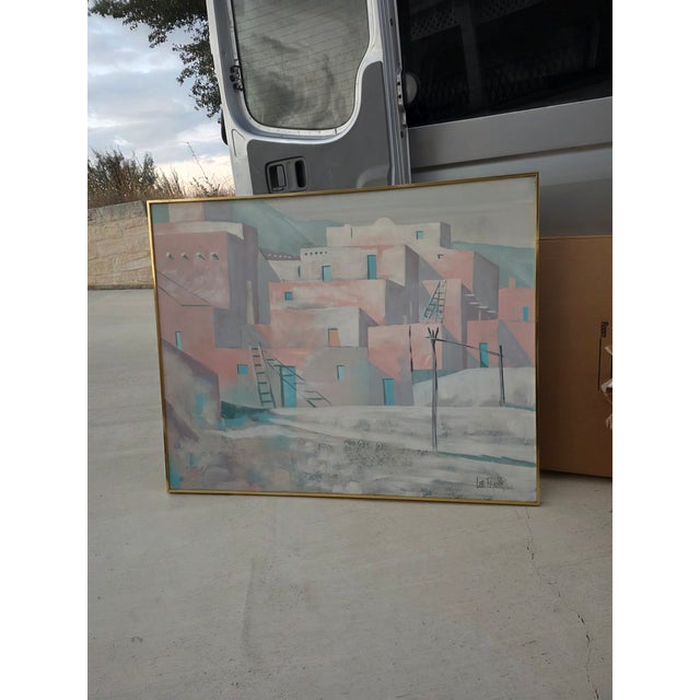 1980s Large Santa Fe Style Painting by Lee Reynolds For Sale - Image 5 of 6