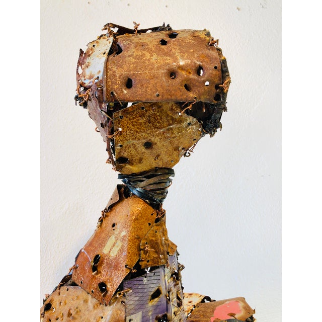 The Majordomo Is a Bullet Ridden Metal Art Sculpture Created by Artist Mark Wade For Sale In Palm Springs - Image 6 of 9