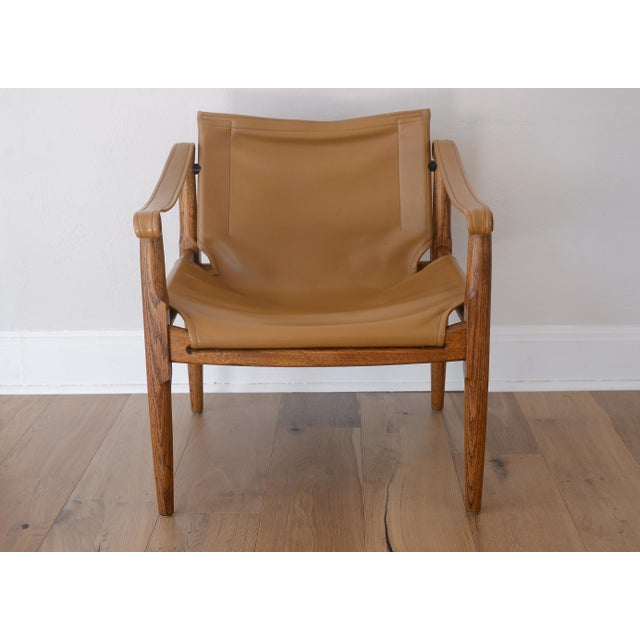 Brown Saltman Douglas Heaslett Brown Saltman Safari Sling Lounge Chair For Sale - Image 4 of 15