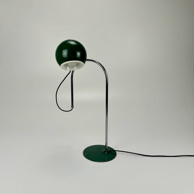Green Mid-Century Modern Green Eyeball Desk Lamp, Italy, 1970s For Sale - Image 8 of 9
