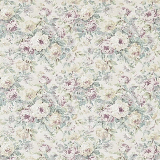 Sanderson Amelia Rose Fabric in Vanilla/Taupe - a Sample For Sale