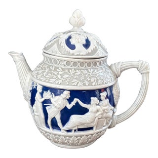 Late 19th Century Schafer and Vater Glazed Porcelain Teapot! For Sale