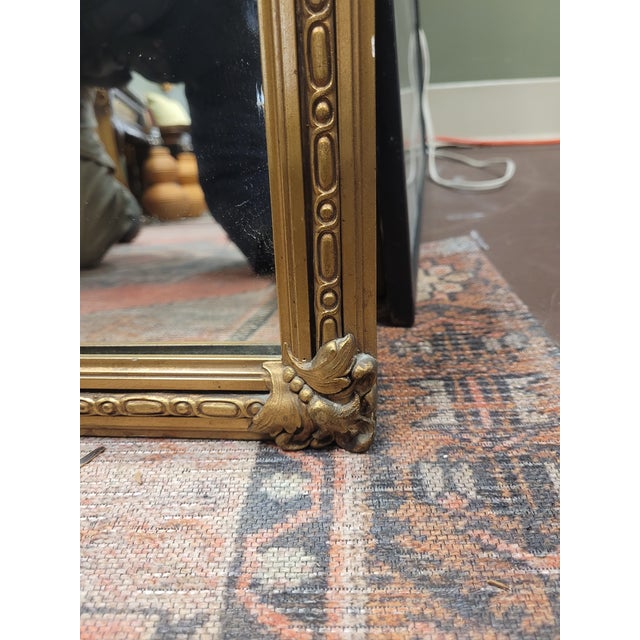 Gold Early 1900s Diminutive Rococo Gold Gilt Mantel Mirror For Sale - Image 8 of 8