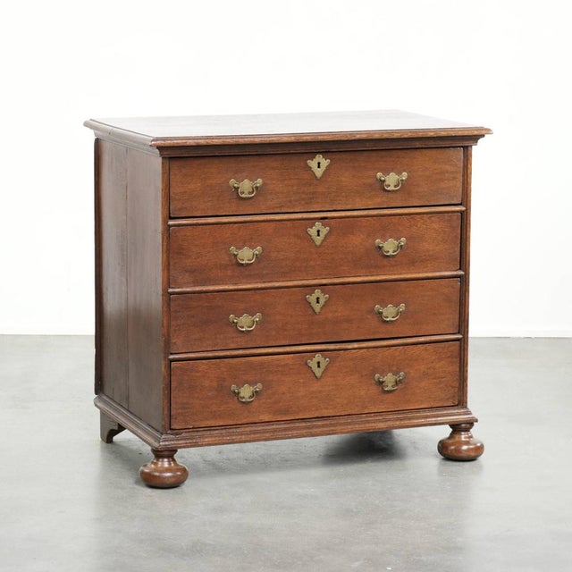 Antique English Oak Chest of Drawers, 1600s For Sale - Image 13 of 13