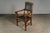 Art Nouveau Armchair in Oak and Leather For Sale - Image 3 of 17