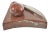 Red Fossil Stone Wedge with Sphere For Sale