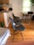 Stellar Works Ren Round Walnut Dining Table + Herman Miller Eames Wood Dowel Chairs For Sale In Los Angeles - Image 6 of 6