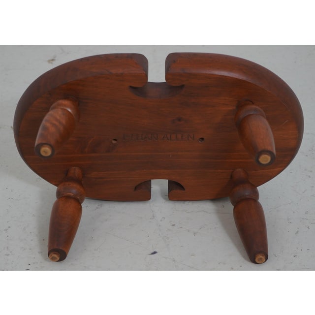 Wood 1970s Ethan Allen Pine Old Tavern Footstool For Sale - Image 7 of 8