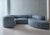 Baby Blue 1970s Modified Serpentine Sectional For Sale - Image 8 of 8