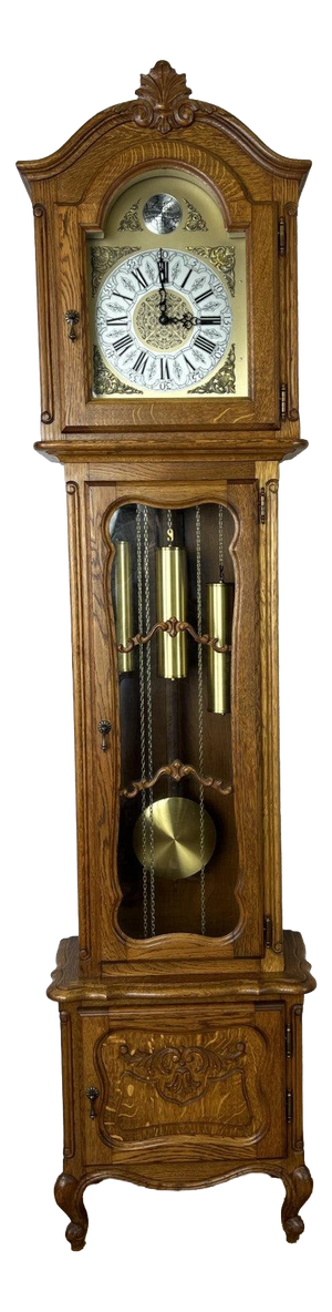 Vintage Grandfather Clock in Oak