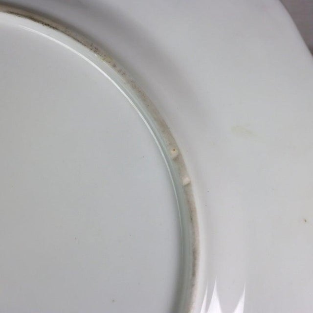1900s Set of 12 English Cauldon for Gilman Collamore & Co. Scallop Edged Porcelian Plates For Sale - Image 6 of 6